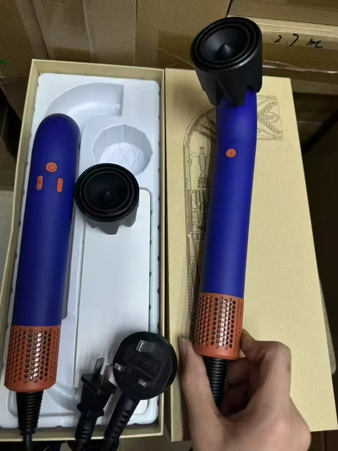 Designer Dryers Speed Dryer Curved Pipe Blower MuteHairdryer Electric Hair Drier Safety Ionic Blow High Power