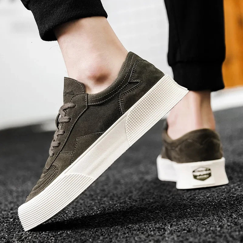 Leather Men Shoes Lace Up Casual Shoes Men Sneakers Breathable Lightweight Footwear Comfortable Male Sports Tenis Masculino 250228