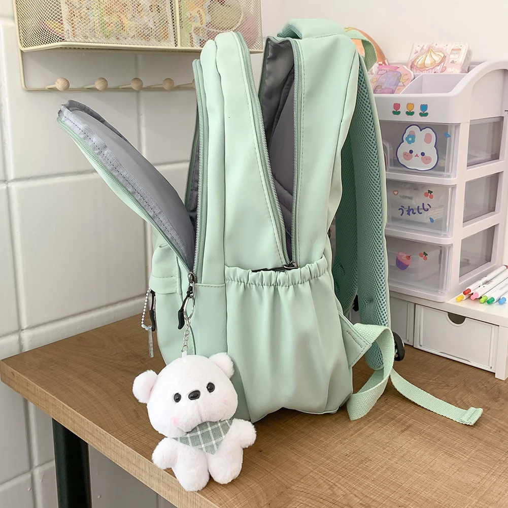 Ship from US Casual Book Bags Large Capacity Woman Backpack Simple Fashion for Outdoor Sport 250304FBB