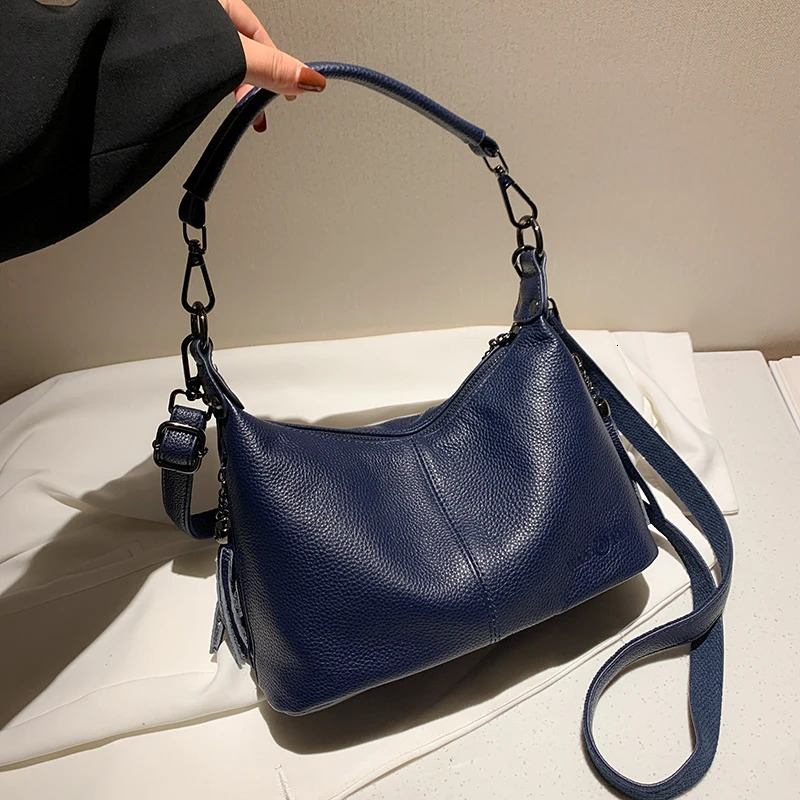 High quality genuine leather shoulder bag long strap doctors bag vintage womens handbag cowhide leather bag 250303