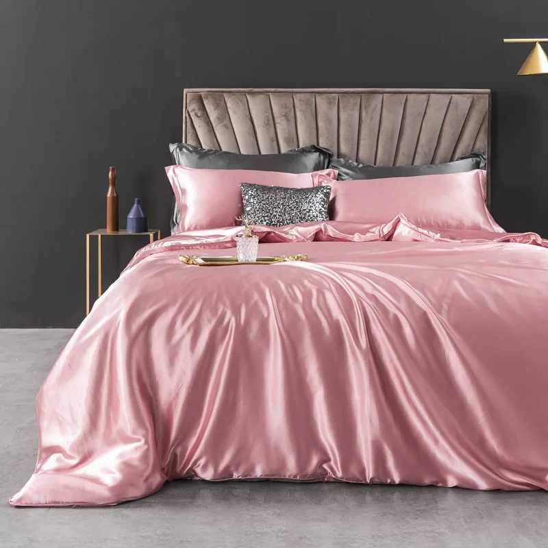 100% Natural Mulberry Silk Bedding Sets Soft Comfortable Bed Cover Sheet Pillowcase Silk Washable Quilt Cover Queen King Size M250304