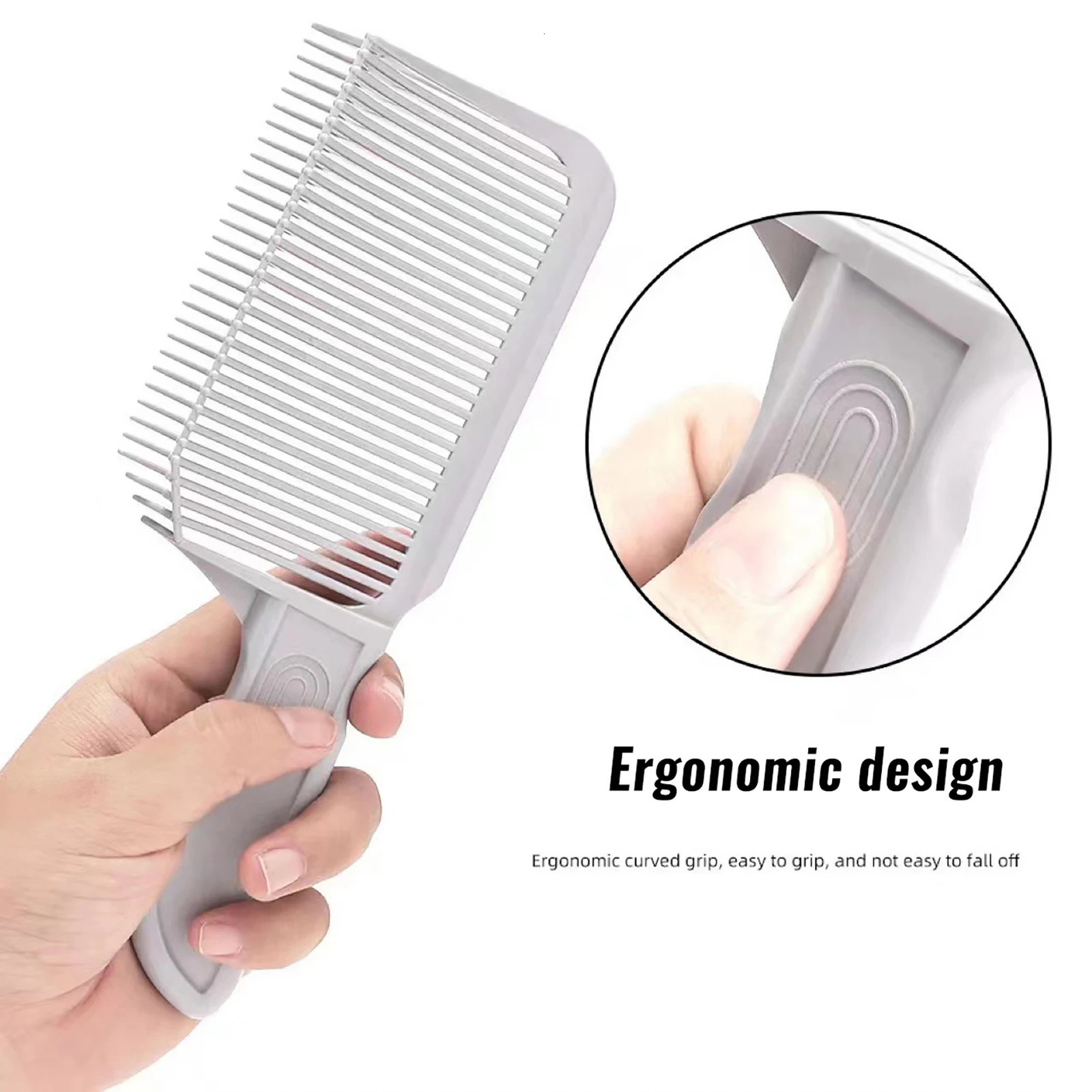Barber Fade Combs Gradienter Curved Positioning Flat Top Comb for Salon Hairdressing 250304