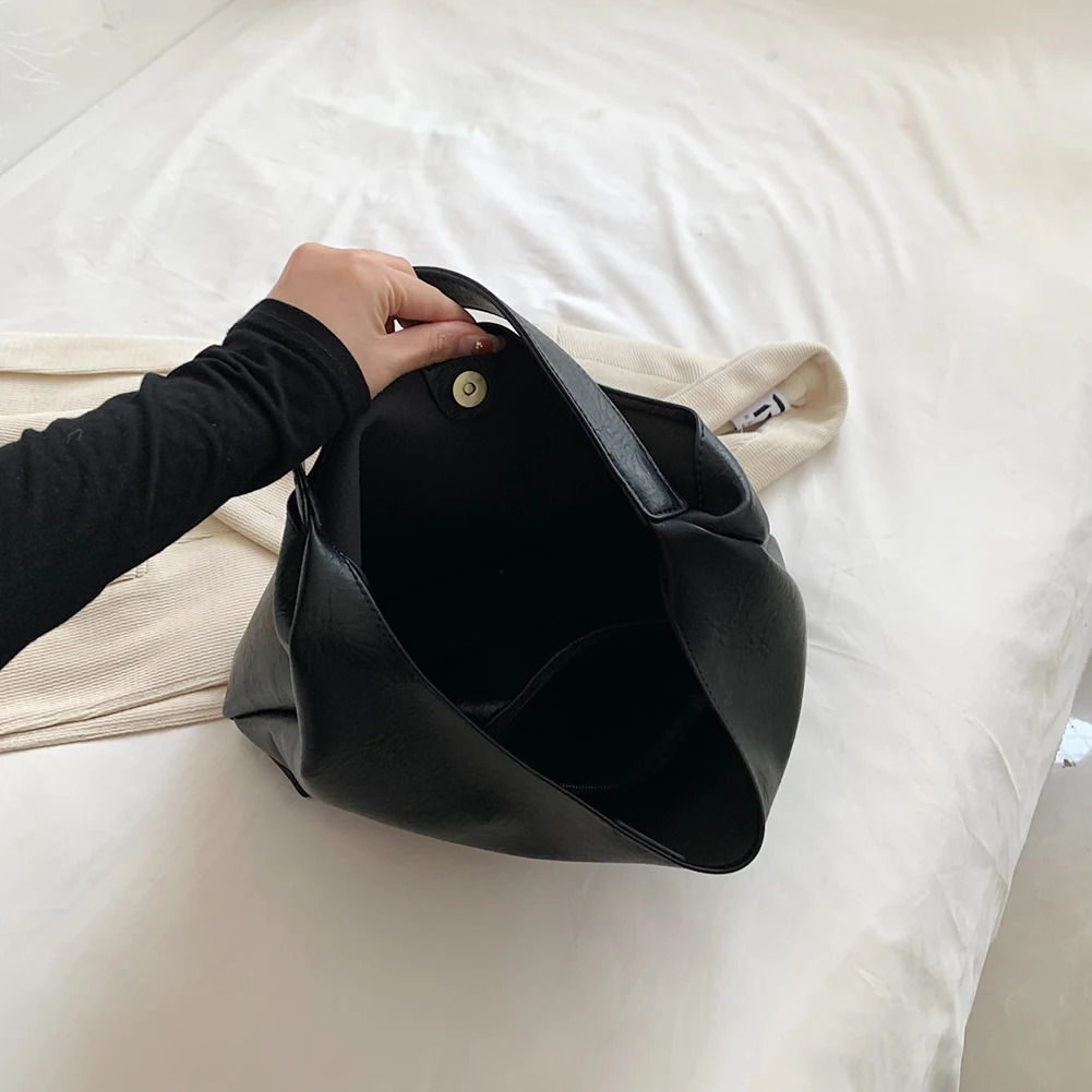 Ship from US Large PU Leather Hobo Underarm Bags Lady Winter Shoulder Bag for Women Trend Y2K Handbags and Purses 250304FBB