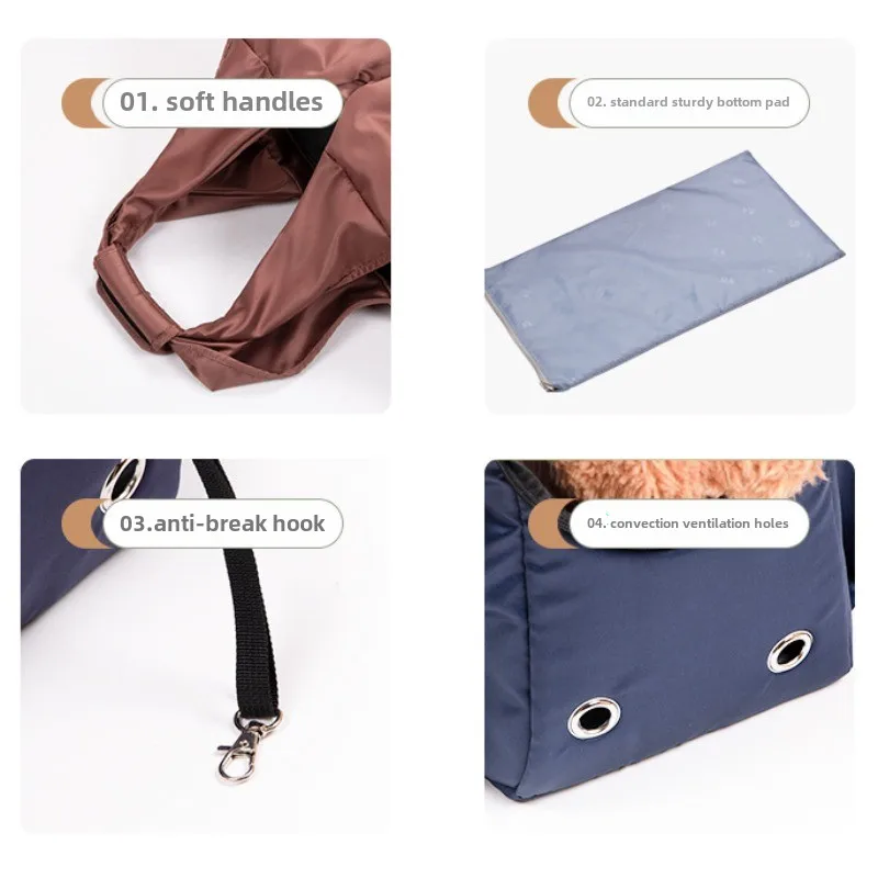 Cat Bag Soft Side Carrying Portable Mini Dog Carrier Bag Outgoing Travel Breathable Pets Handbag Transport Bag