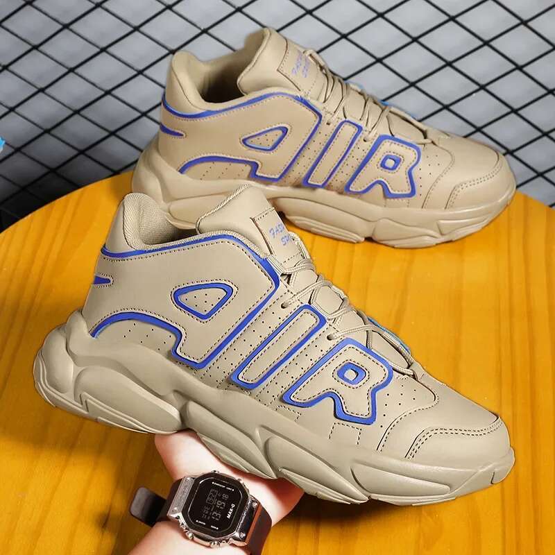 Fashionable Korean Styl e Comfortable Sport Sho es High Top Couple Model Casual Running Trendy Men's