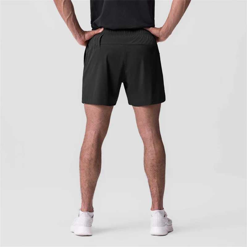 Mens Fitness Shorts Summer Woven Gym Sports Shorts Solid color Training Running Casual Quick-Drying Jogger Workout Short PantsT250304