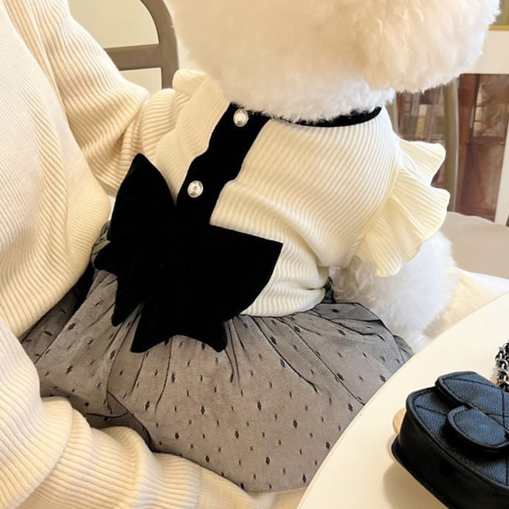 Summer Dog Clothes Bowknot Dress Cat Princess Dresses Chihuahua Yorkie Thin Sweet Skirts Puppy Costume Pet Supplies Free shipping