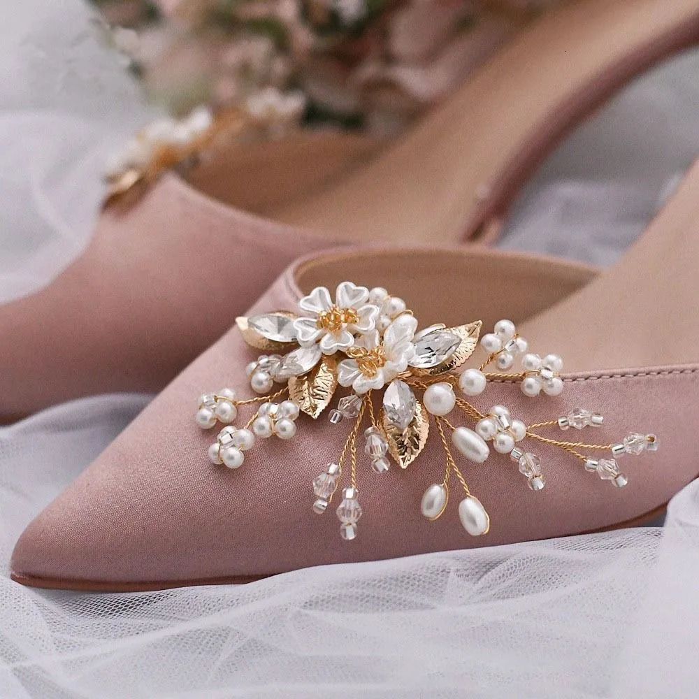 Rhinestone Shoe Clips Buckles Crystal Flower Shoe Charms Ornaments Corsage Wedding Party Boots Dress Bag Decoration for Women 250218