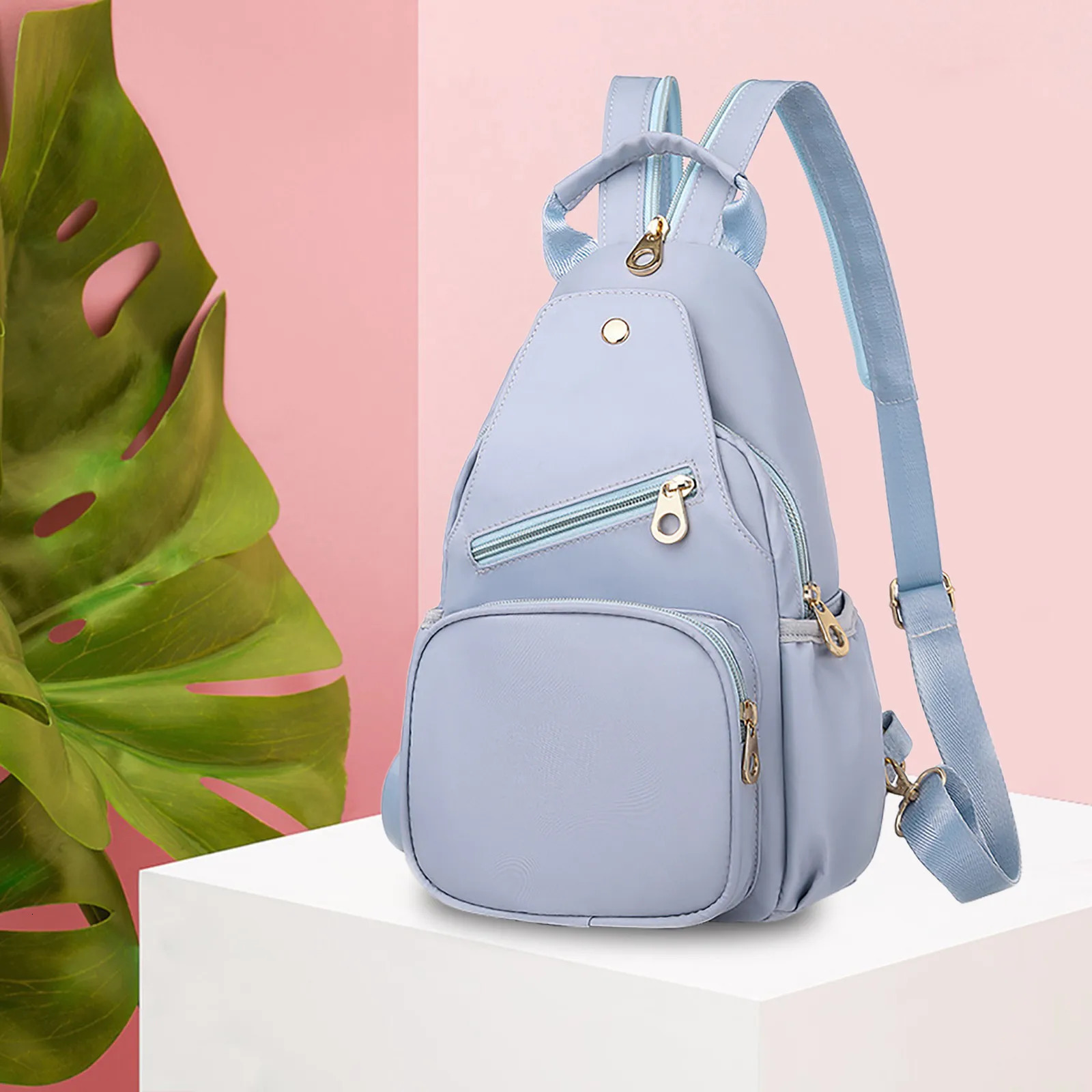 Ship from US Fashion Women Backpack Bags Womens Crossbody Sport Bag Cloth Sling Chest Travel Small womens backpack 250304FBB