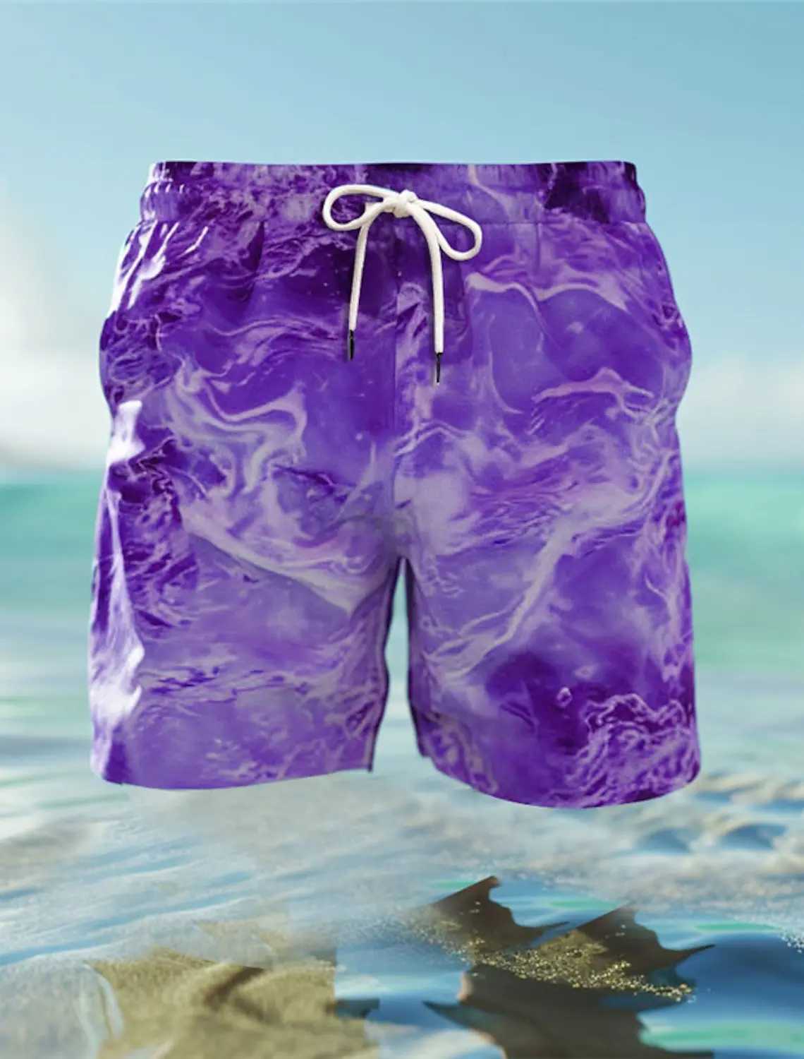 2024 Mens Board Shorts Swim Shorts Swim Trunks Print Sea Gradient Quick Dry Short Holiday Beach Hawaiian Casual 4 Micro-elasticT250304