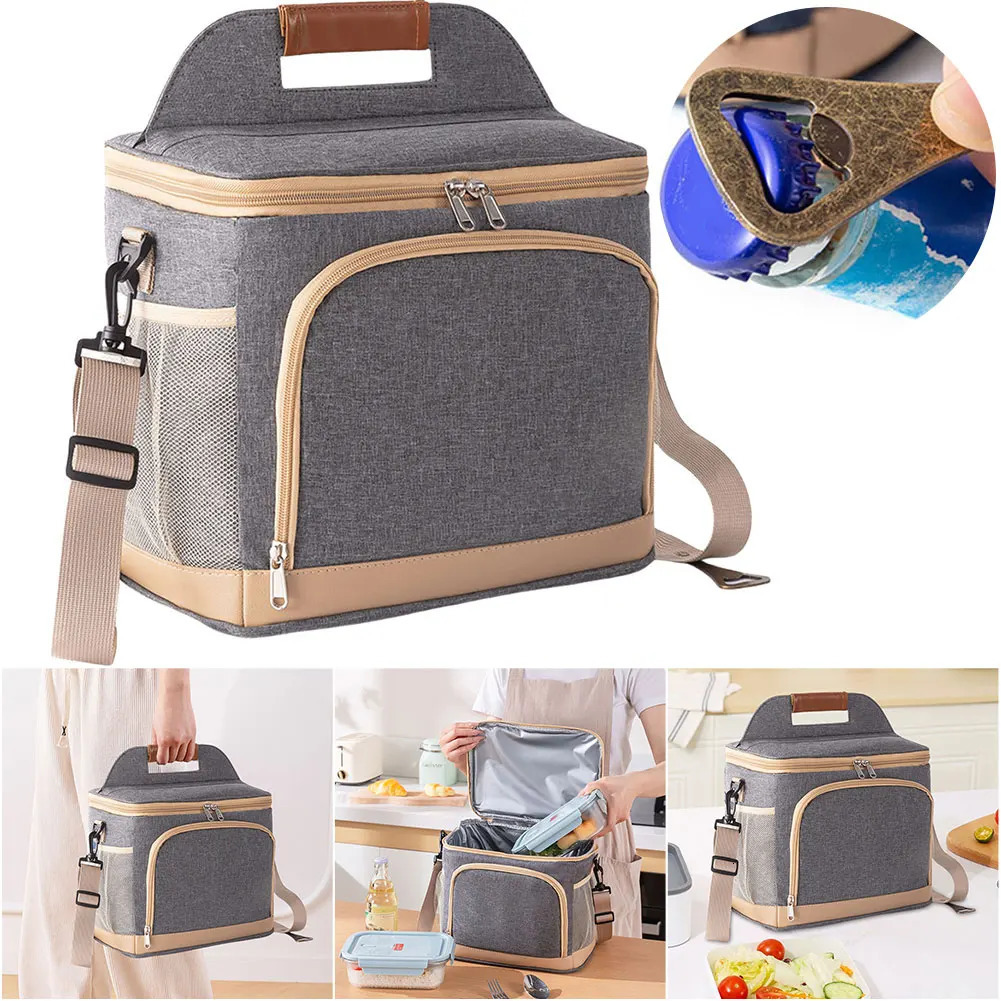 Picnic Cooler Bag with Strap Lunch Picnic Bag Leakproof Cooling Bag Insulation Lunch Bag for Picnic Camping Outdoor Activities 250228