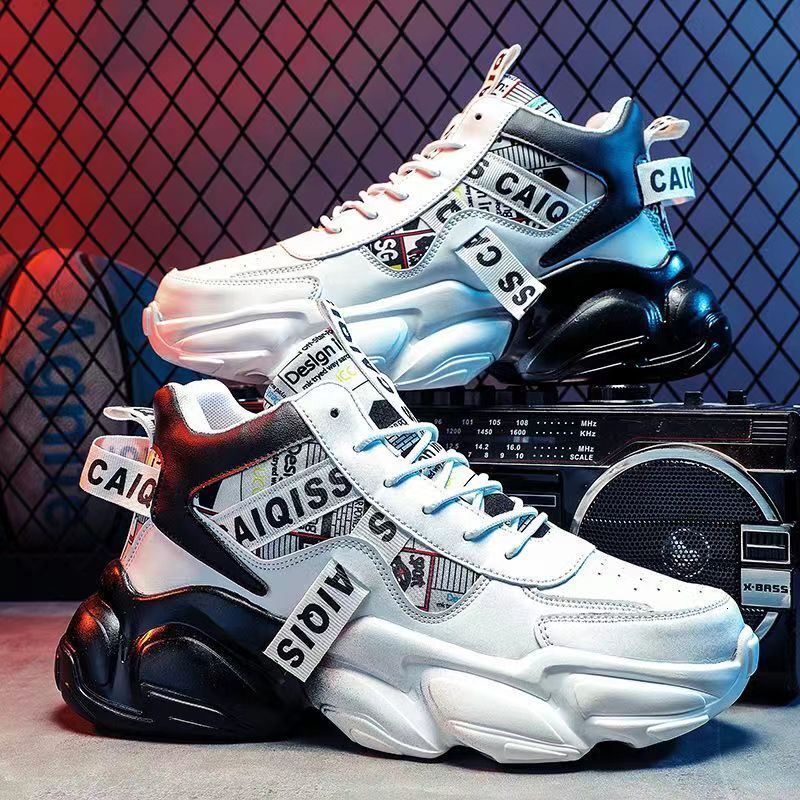 New Spring And Summer Designer Basketball Sneakers Jogging Shoes Youth Casual High Cut Thick Soled Shoes Versatile And Fashionable Men's Board Sh