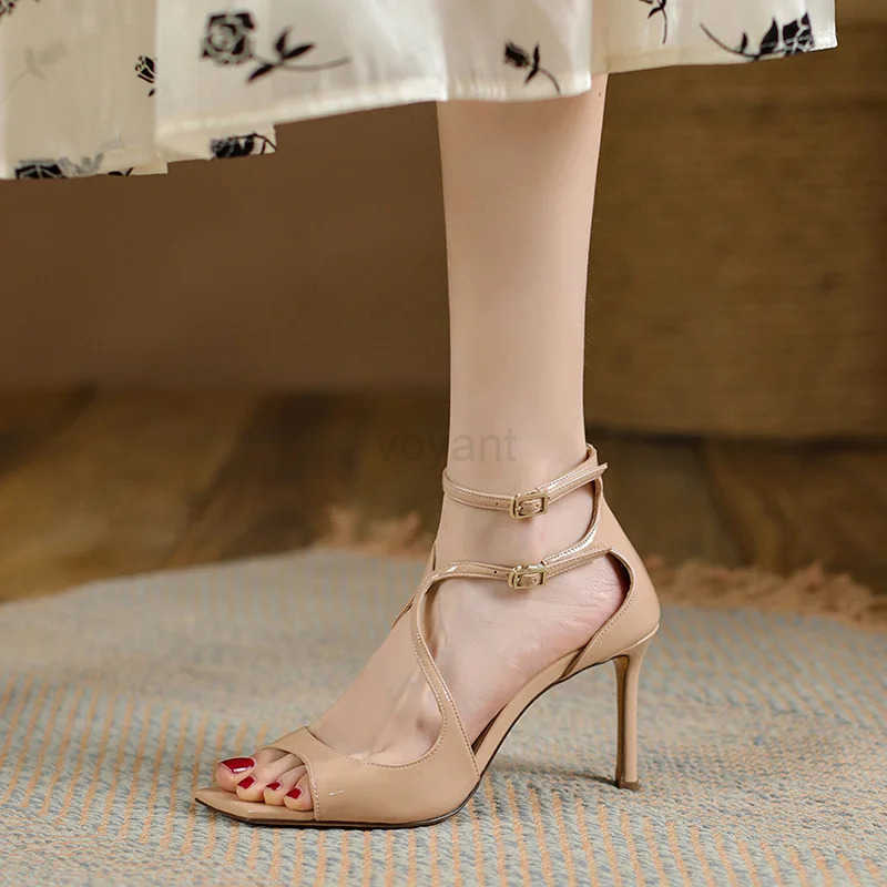 shoes wan 2024 trend luxury wens shoes For Wen Summer Gladiator Sandals New Square High H Fi Ladies Shoes Z250304