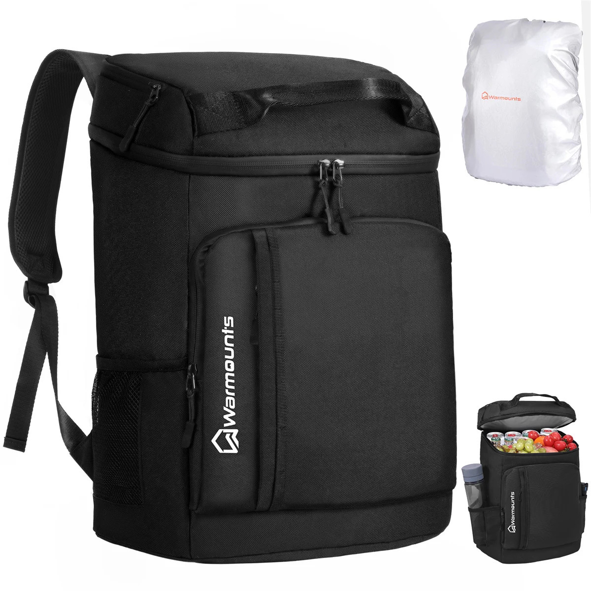 Ship from US Backpack Cooler Insulated 35 Cans w Insulating Cover Upgraded Leakproof Soft 2 Compartment for Camping 250304FBB