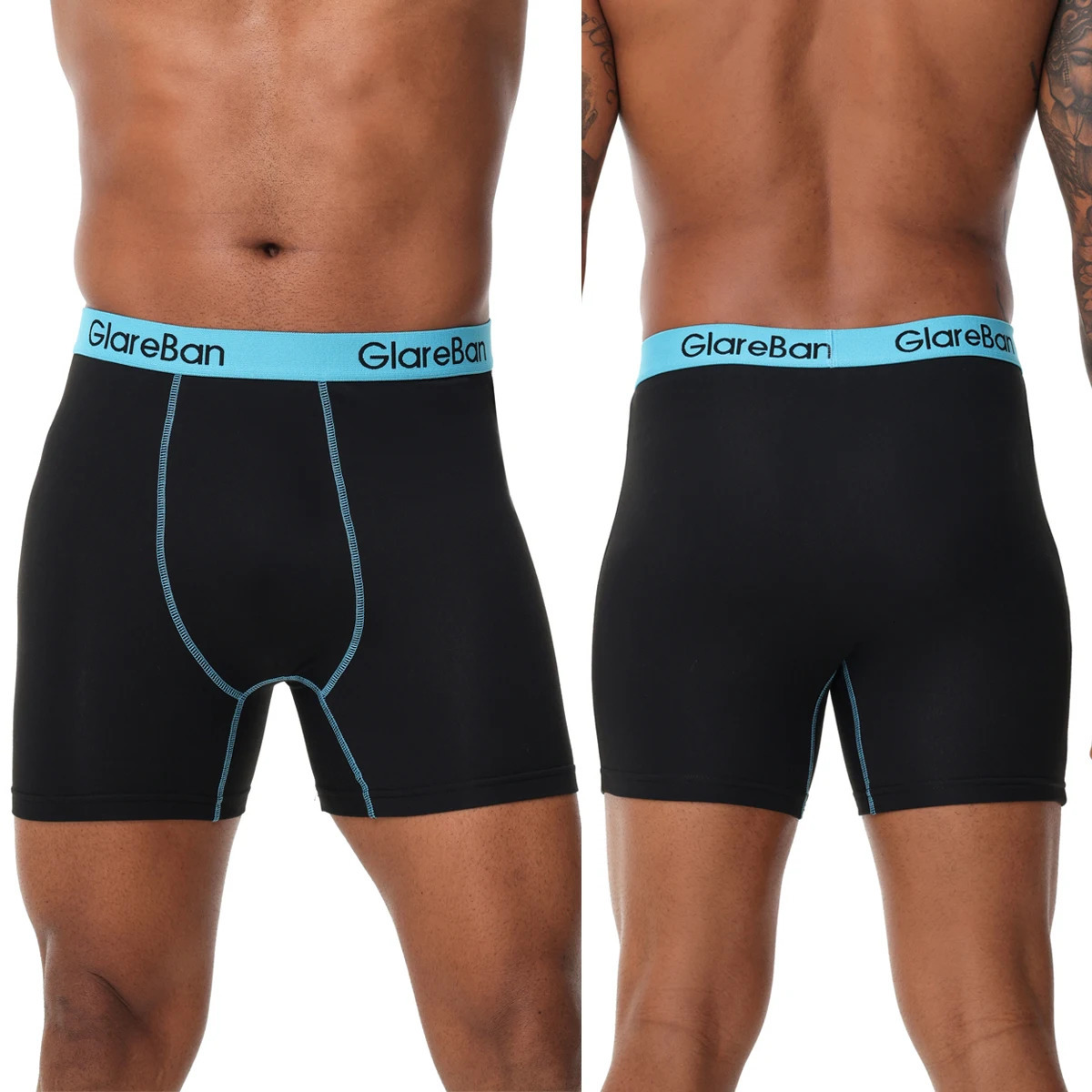 4pcs Set Mid-Long Boxer Shorts Mens Underwear Male Underpants for Men Homme Boxershorts Slips Soft Panties Sexy 250303