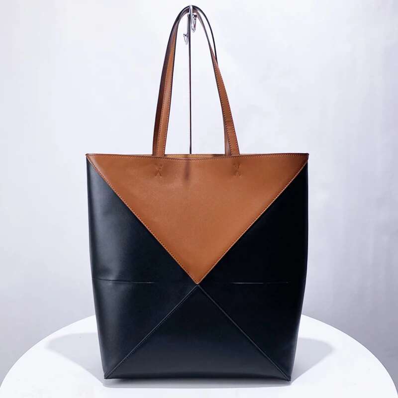 Large Capacity Tote Bag For Women Designer Handbag Purse 2024 New In Fashion Deformed Geometry Folding Underarm Shoulder