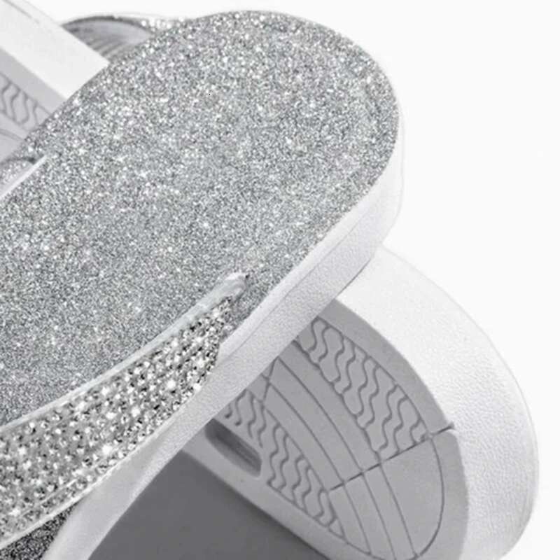 Flip p Women Slippers Slides Bg Rhie Ladies Shoes Casual Summer Flat Female Crystal Glitter Woman Plus Size 2025