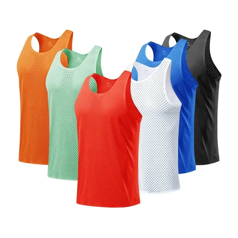 Athletics Tank Tops Summer Marathon Long Distance Running Quick Dry Vest Men Breathable Mesh Sports Trail Running Training Male 250304