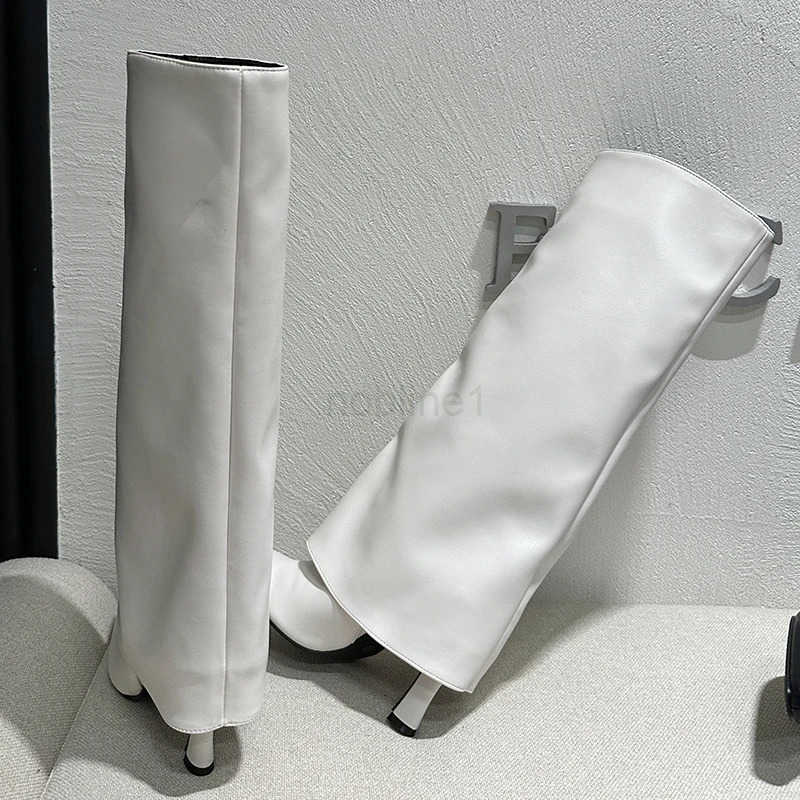 Fion Slip On Long Wen Wern Boots Fem Pumps Footwear New Shoes 2024 Ladies Modern Knee High H Boots Autumn Spring Z250304