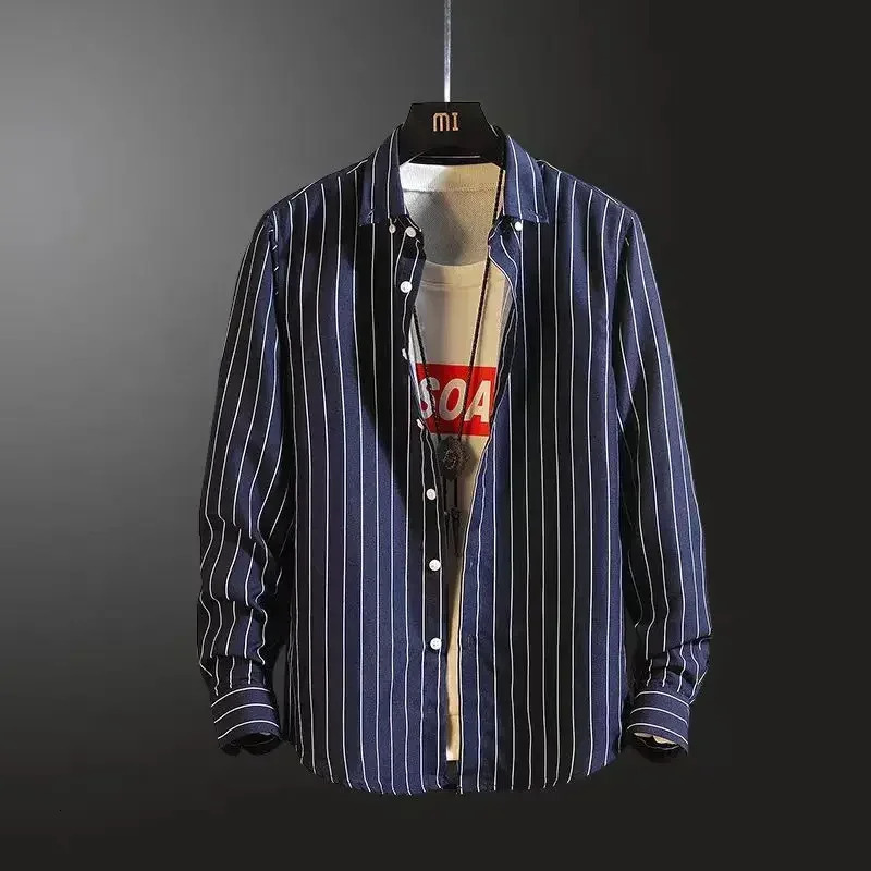 Long Sleeves Shirts Man High Quality Check Shirt a Fashion Mens Clothing Korean Reviews Clothes Elegant Mens Shirts 250227