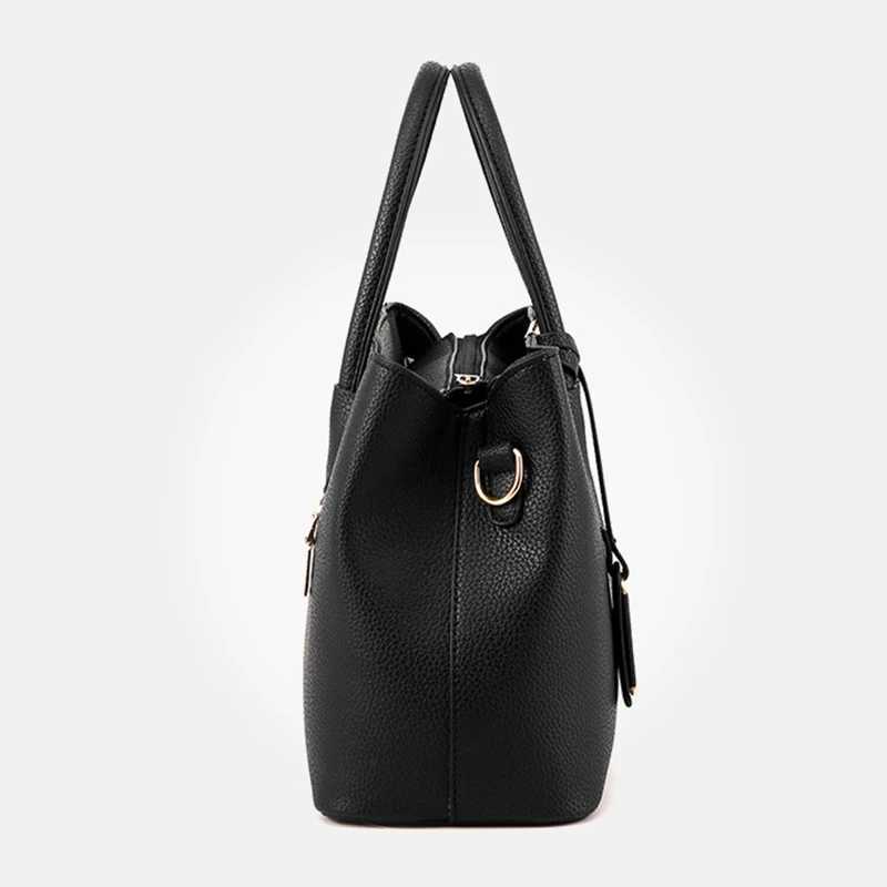 Womens PU leather handbag womens large handbag womens square shoulder bag Z250303