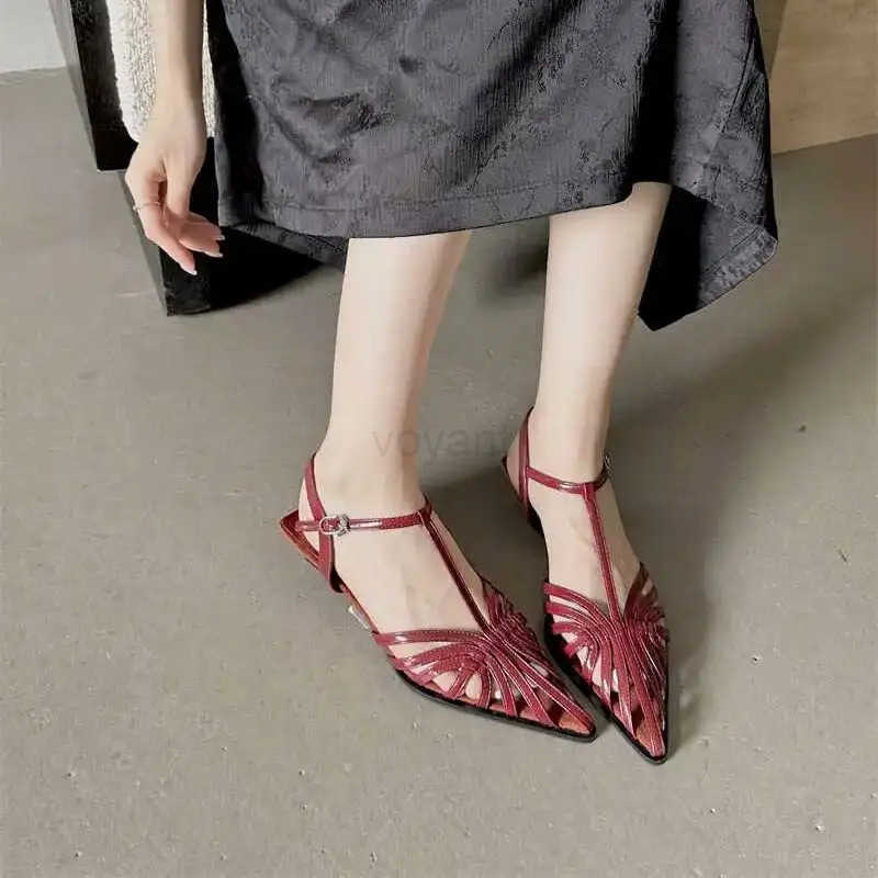 Bailamos Summer H Wen Sandal Fi New Brand Gold Narrow Band Ladies Slingback Shoes Ankle Srtrap Dress Slides Mujer Z250304