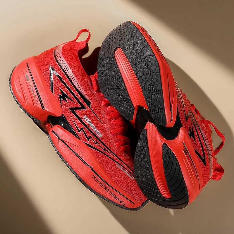 NEW2025 Marathon Carbon Plate Sports Running Shoes Men Breathable Lightweight Wen Cfortable Nonskid Speciality Sneakers Z250304