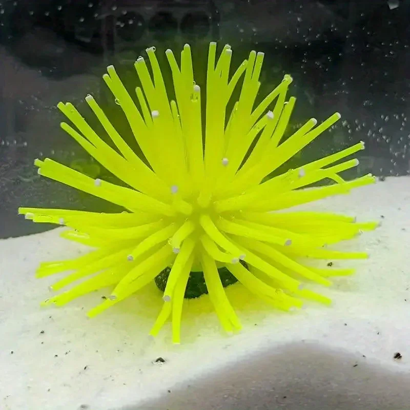 Luminous Simulation Sea Anemone Sea Urchin Silicone Color Coral Plant Aquarium Fish Tank Landscaping Decoration Home Ornaments
