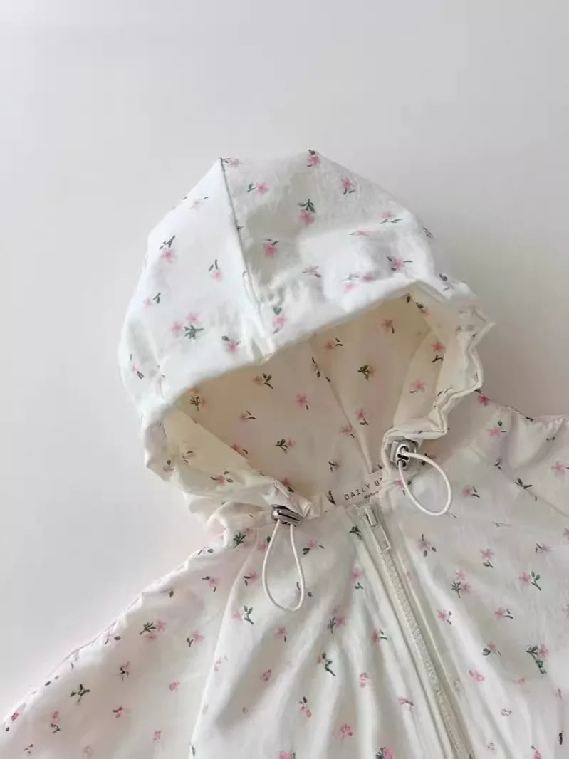 Summer Baby Long Sleeve Clothes Set Children Hooded Cardigan Coat Shorts 2pcs Suit Toddler Girls Floral Bow Outfits 250304