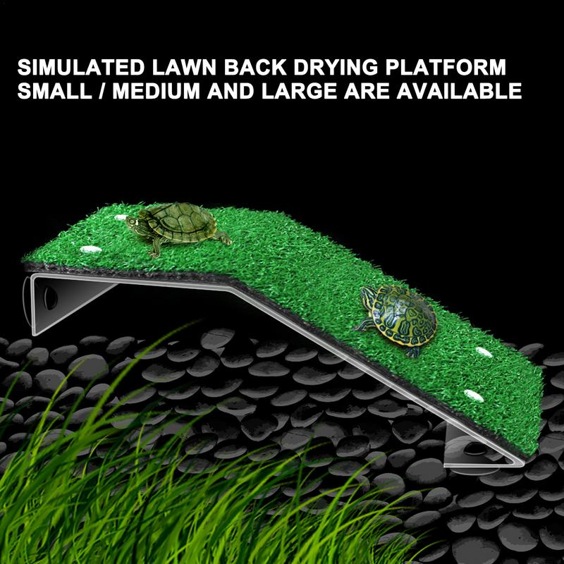 Reptile Lawn Climbing Turtle Basking Platform Ladder Simulation Grass Ramp Aquatic Turtle Water Tank Accessories Habitat Decor