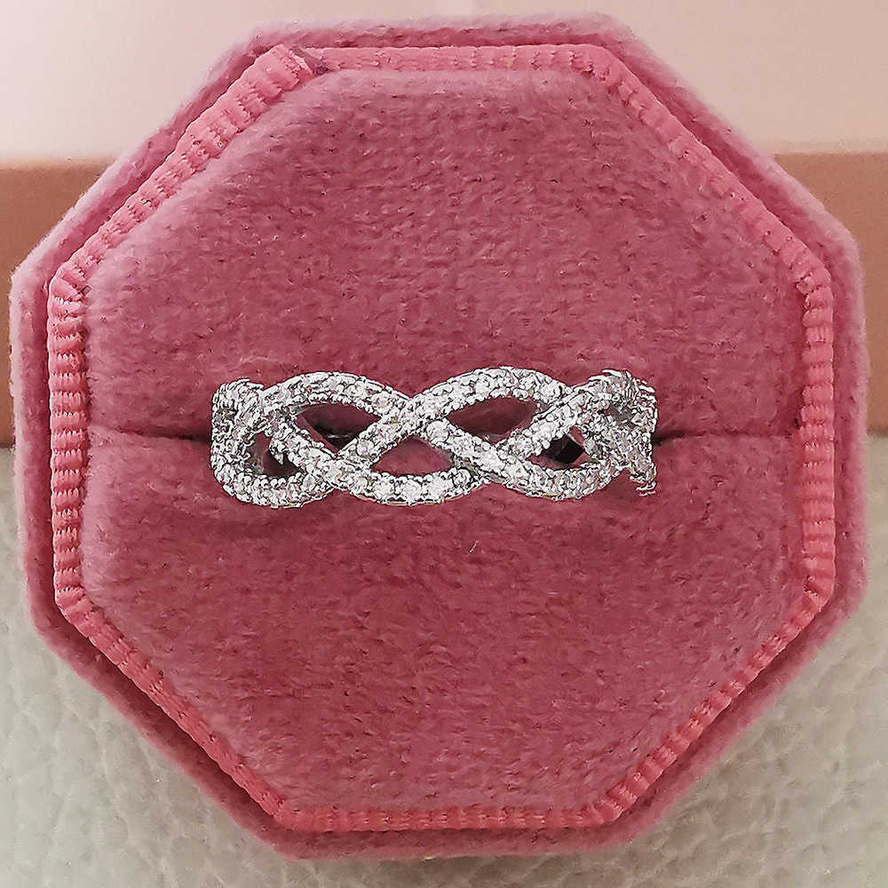 Couple Rings Zircon Circle Ring Female Shein Popular Engagement Ring r6884 H25303