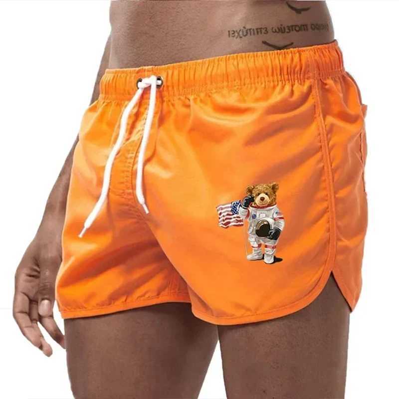 2024 new mens swimming shorts sexy mens beach surfboard summer shorts breathable fast drying sports fashion brand beach shortsT250304