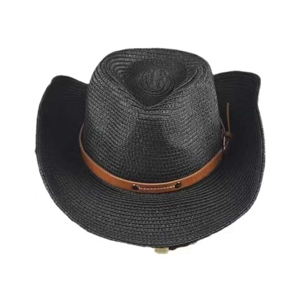 62cm large waisted cowboy hat summer Sunscreen sun hat foldable summer beach travel str hat large waisted mens hatXJ250304