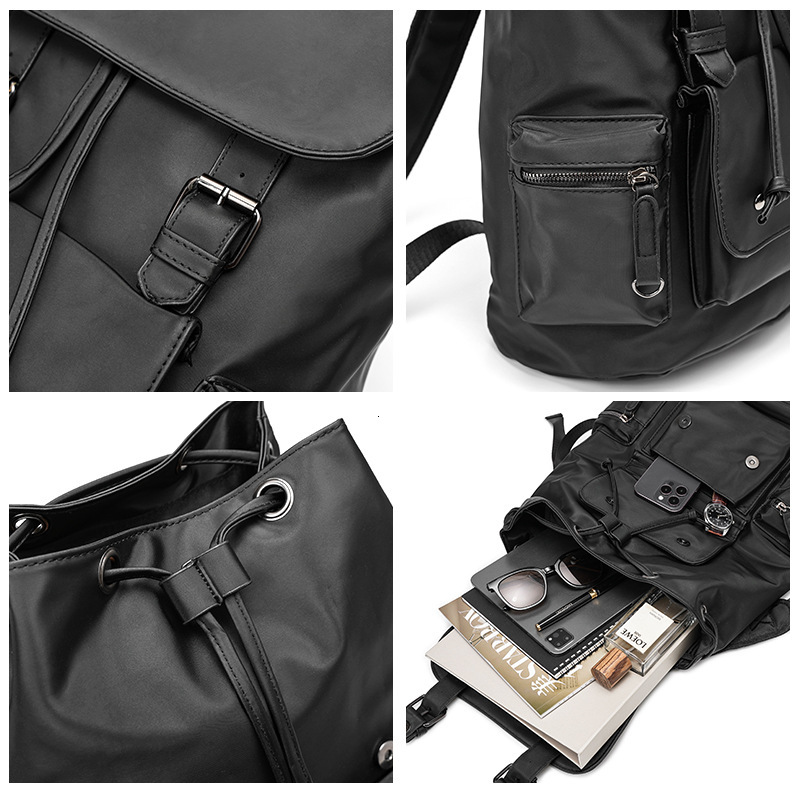 Designer Designer Lightweight Nylon Fashion Outdoor Trendy Street Men's Large Capacity Student Backpack Computer Bag