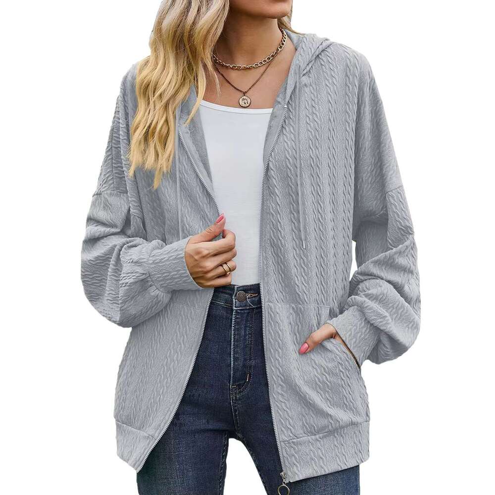 New Arrivals Women's Hoodies Sweatshirts With Zipper Blank Formal Long Sleeve Coat For Women
