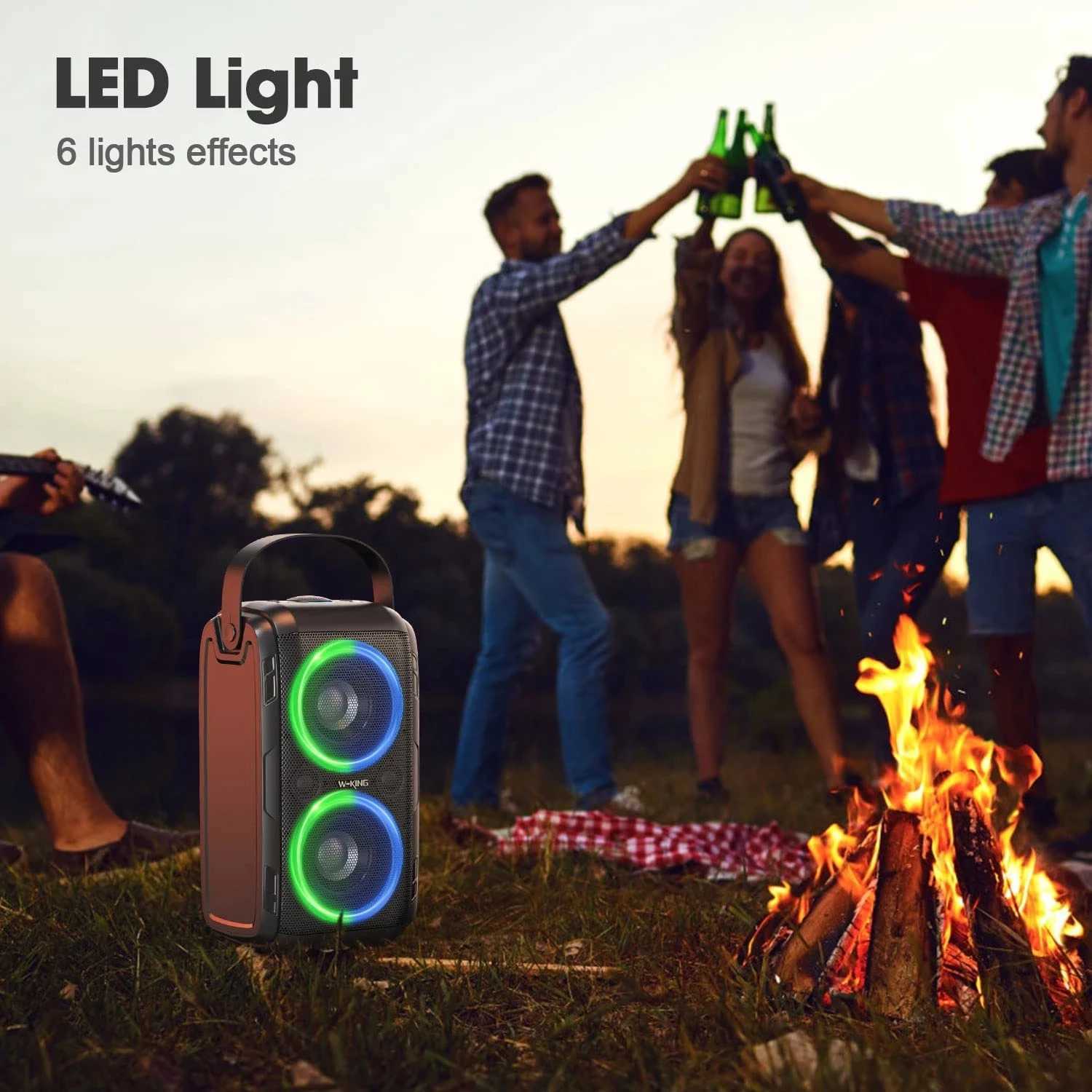 W-King 200W Big power speaker wireless portable column outdoor RGB stereo subwoofer support TWS sound box Z250304 - view 6