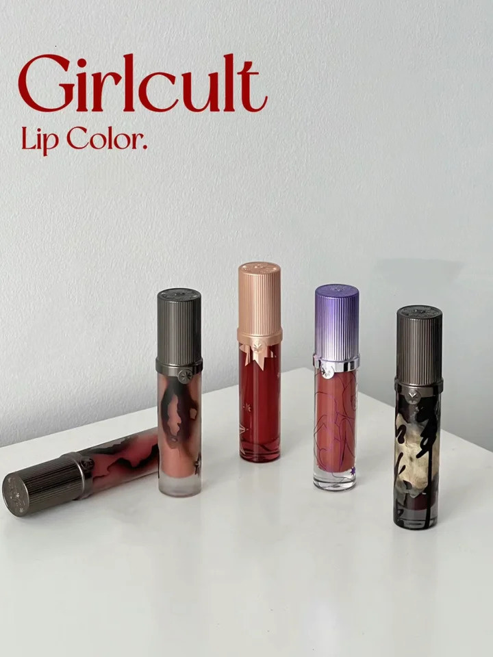 Girlcult Four Great Inventions Lip Cream Matte Pearl Light Twinkle Shimmer Dark Style Lip Base Mist Velvet Lip Mud Lipstick 3.5g 250305