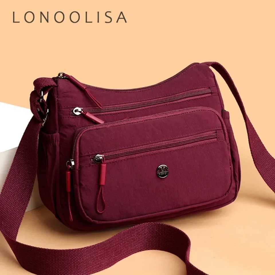 New Middle-aged Womens Bags Fashion Shoulder Bags Versatile Nylon Crossbody Bag Large-capacity Mothers Bag for Daily Travel Z250303