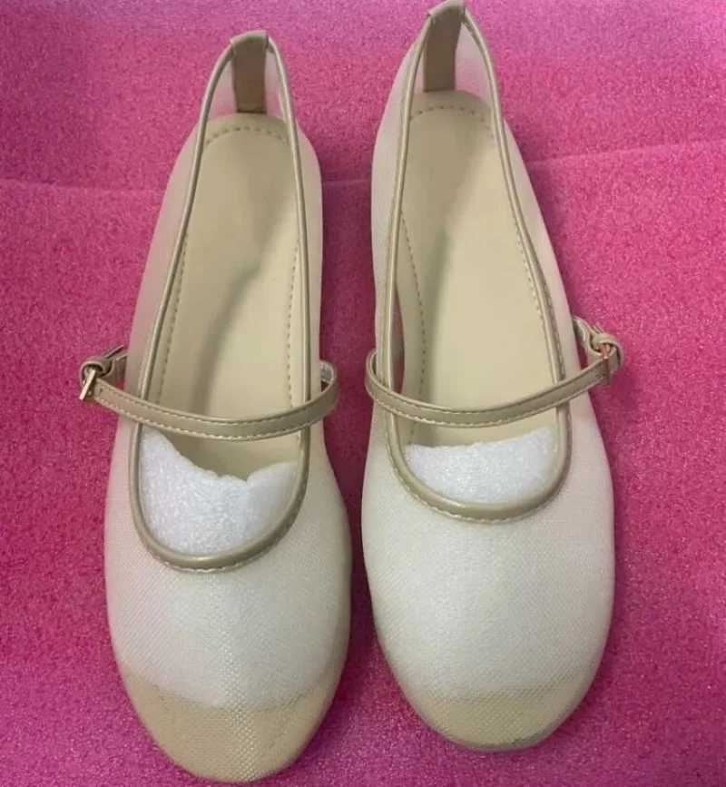 Women's Mesh Mary Jane Flats: Round Toe Buckle Ballet Flats Summer Shallow Shoes Breathable hot Comfortable Casual Moccasins
