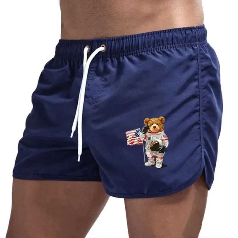 2024 new mens swimming shorts sexy mens beach surfboard summer shorts breathable fast drying sports fashion brand beach shortsT250304