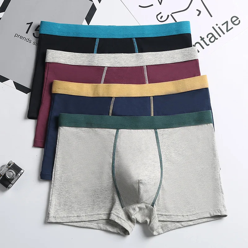 Large Size Mens Underwear Plus Fat Male Bigger Cotton Boxer Shorts Antibacterial Fabric Soft Comfortable Breathable L-6XL 250303