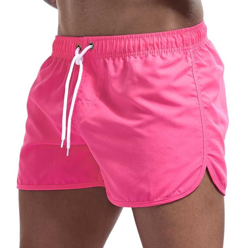 Summer Mens Fashion Beach Shorts Polyester Quick Dry Multicolour Sports Three Quarter Shorts MenT250304