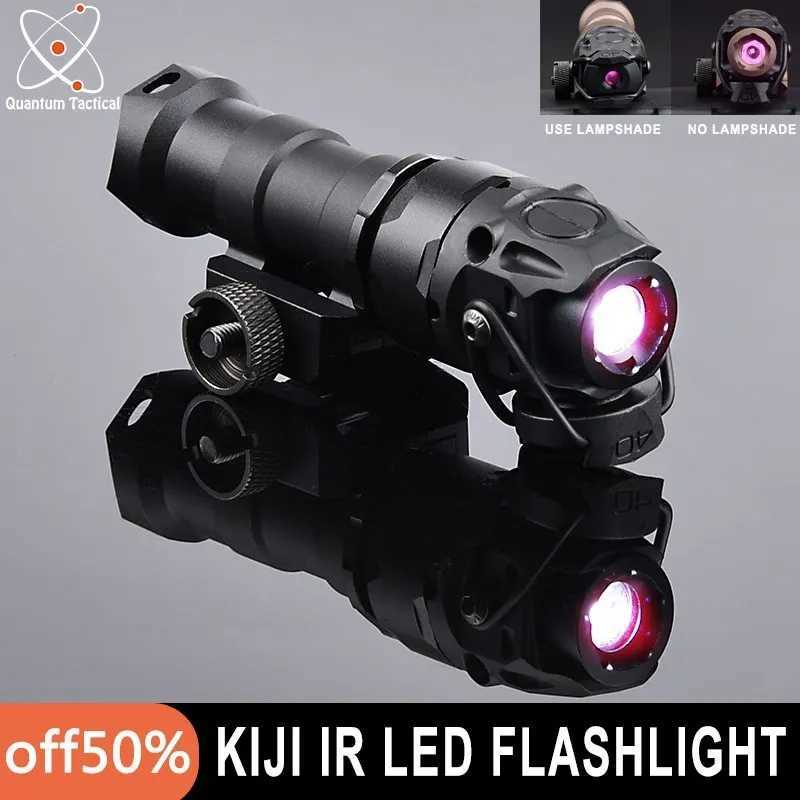 Tactical KIJI K1-10 Degree IR Illuminator 850nm Infrared D Flashlight Hunting Scout Light Milk Keymod Mount Prure SwitchXJ250303