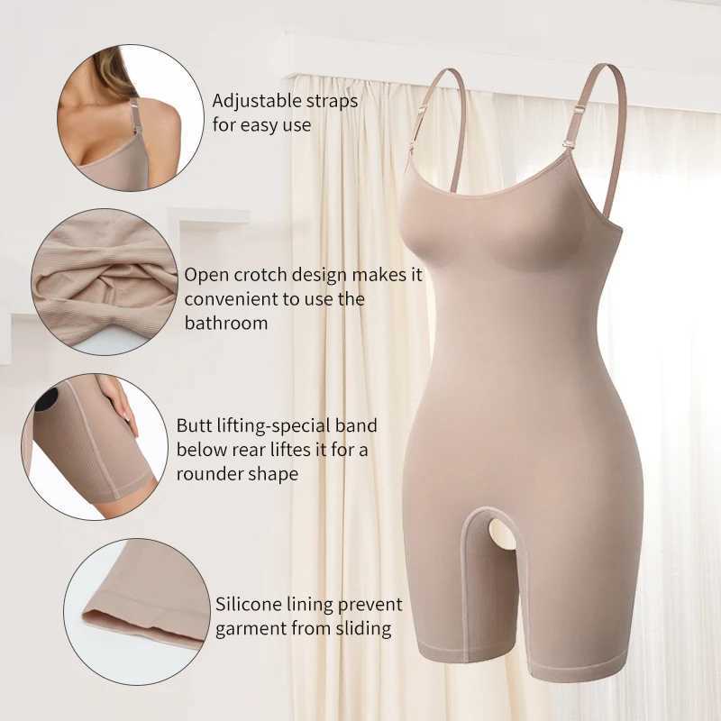 Womens full body shaping company abdominal control shaping bodysuit waist trainer pleated corset abdominal control thickness slimming shapingXJ250304