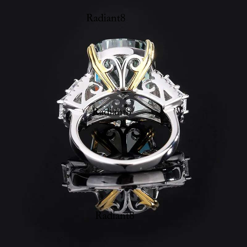 Halaile S Sterg Sier Zircon High Carbon Dia Gemstone Ring Fine Jewelry Opulent Party Gift for Women