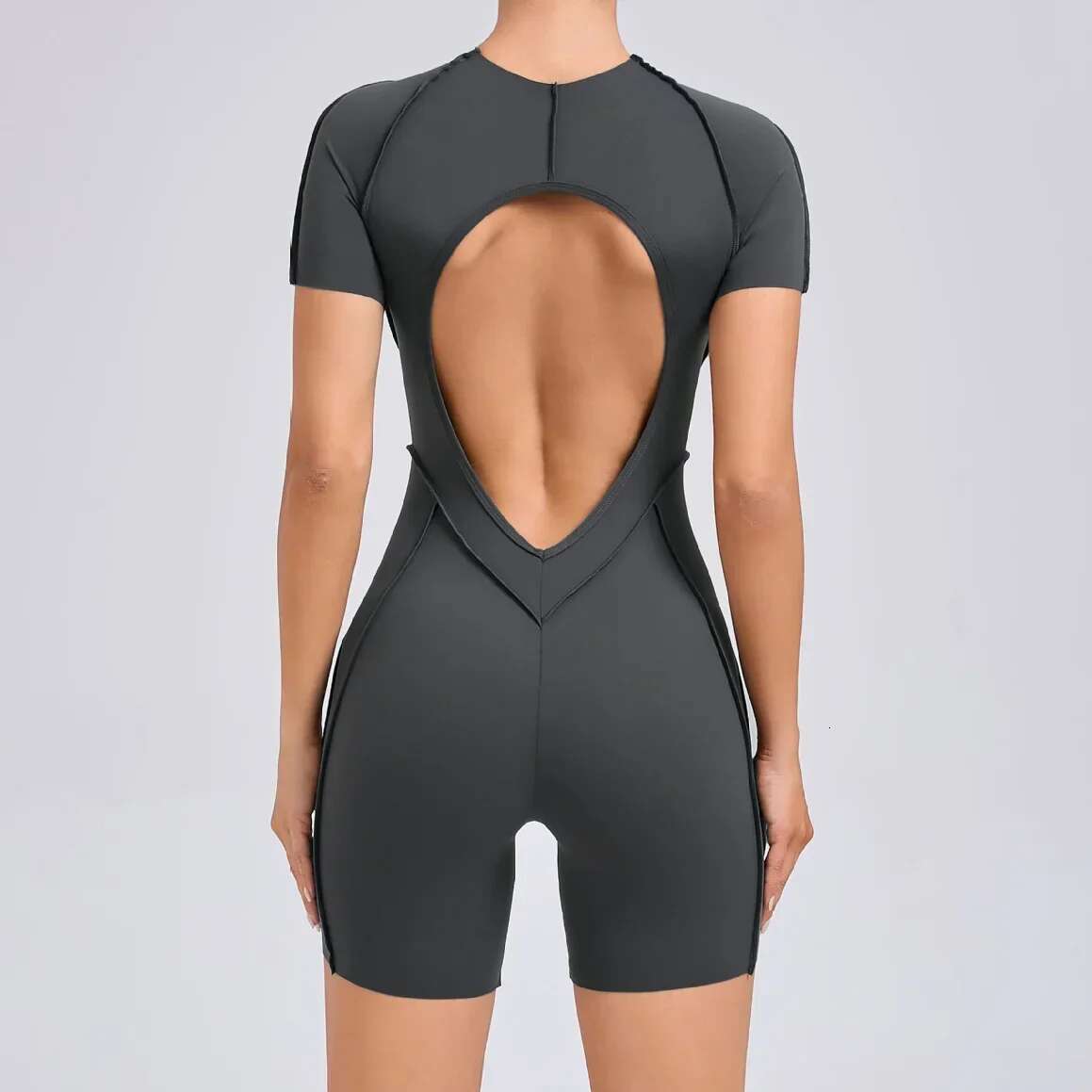 Sexy Playsuits Women Sports Overalls Padded Yoga Jumpsuit Sportswear Gym Set One Piece Workout Clothes Bodysuit For Fiess