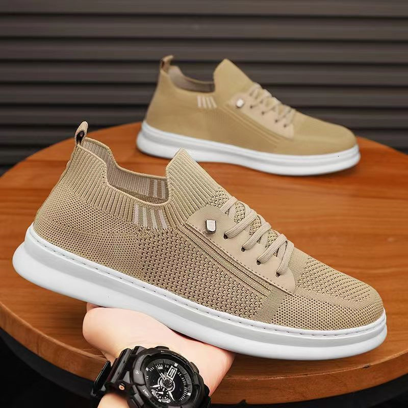 2023 Designer s New Fashionable Lightweight Soft Bottom Comfortable Flat Bottom Running Weaving Sports Men's Sports And Leisure Shoes