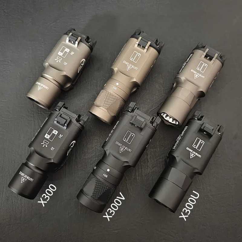 Tactical Head X300 X300U Ultra X300V XH35 X400 Metal Pistol Gun Strobe Scout Light Fit 20mm Rail Airsoft Hunting FlashlightXJ250303