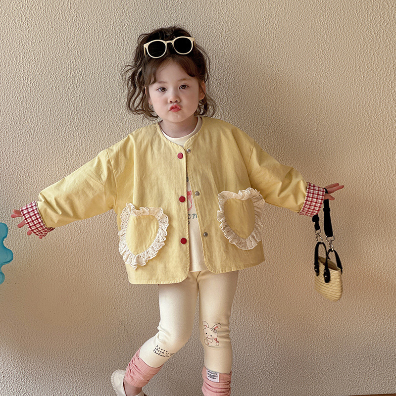 Ddmyshoesvip Girls Windbreaker Jacket And Autumn New Style Children S Western Style Korean Version Clothing For Baby Girls Spring Loose Top