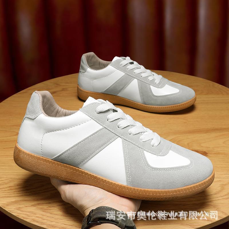 New German Luxury Men's Designer Casual Shoes White Women's Shoes Skateboarding Training Sports Board Versatile Fashion Couple Shoes White S